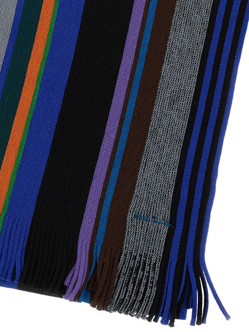Paul Smith signature-stripe fringed scarf outlook