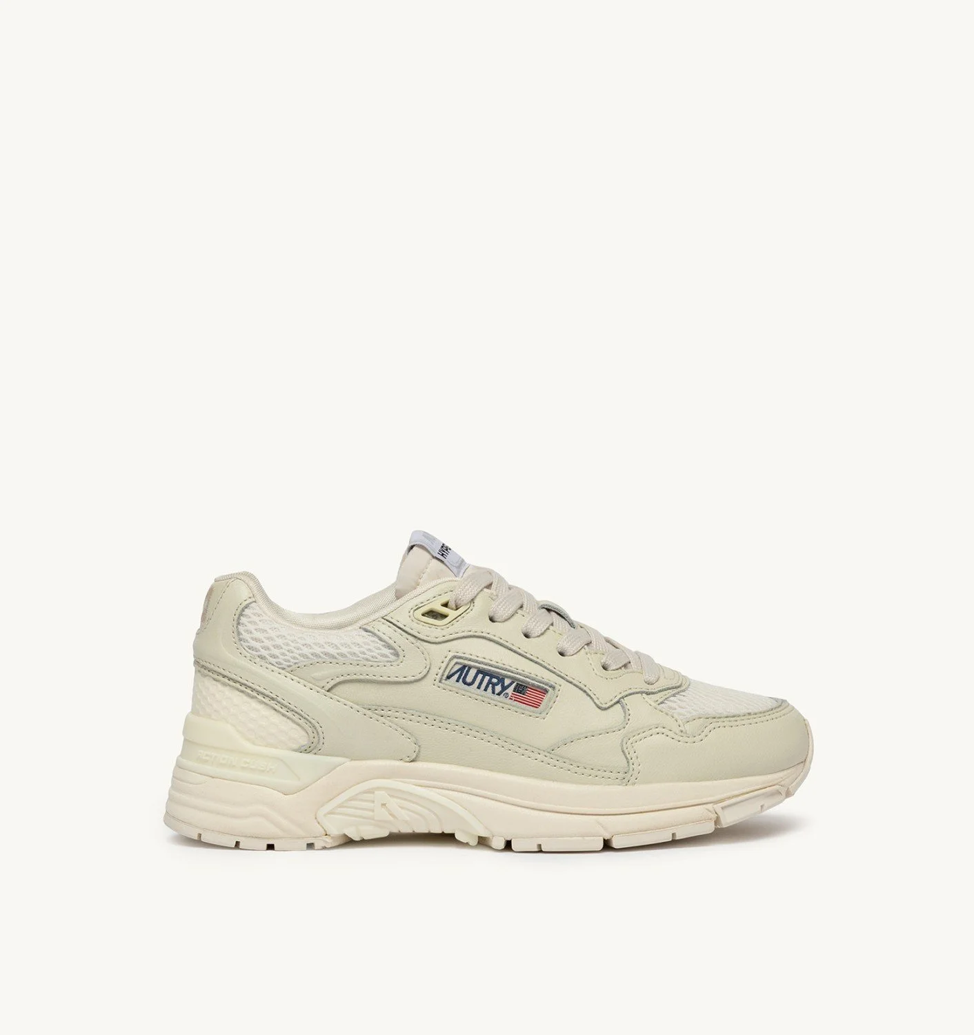 HYPERWAY SNEAKERS IN WHISPER WHITE MESH AND NAPA LEATHER - 1