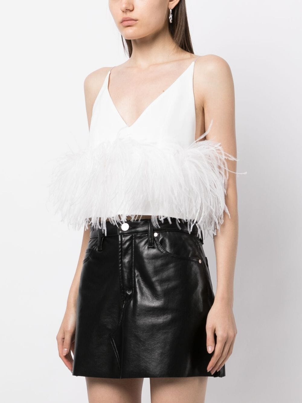 Poppy feather-detailing top - 3