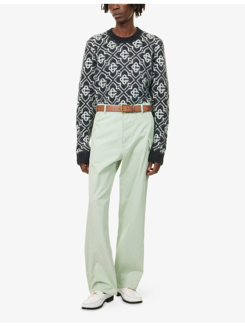 Regular-Fit Monogram Knit Jumper - 2