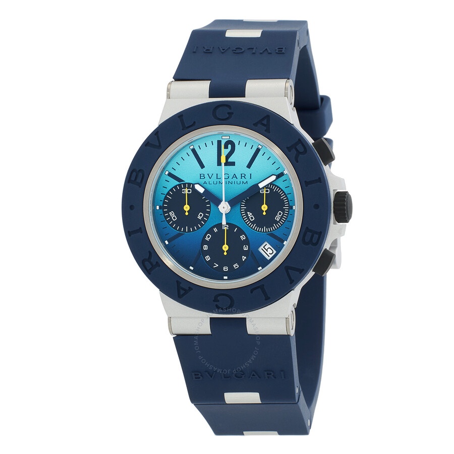 Bvlgari Aluminium Capri Edition Chronograph Automatic Blue Dial Men's Watch 103844 - 1