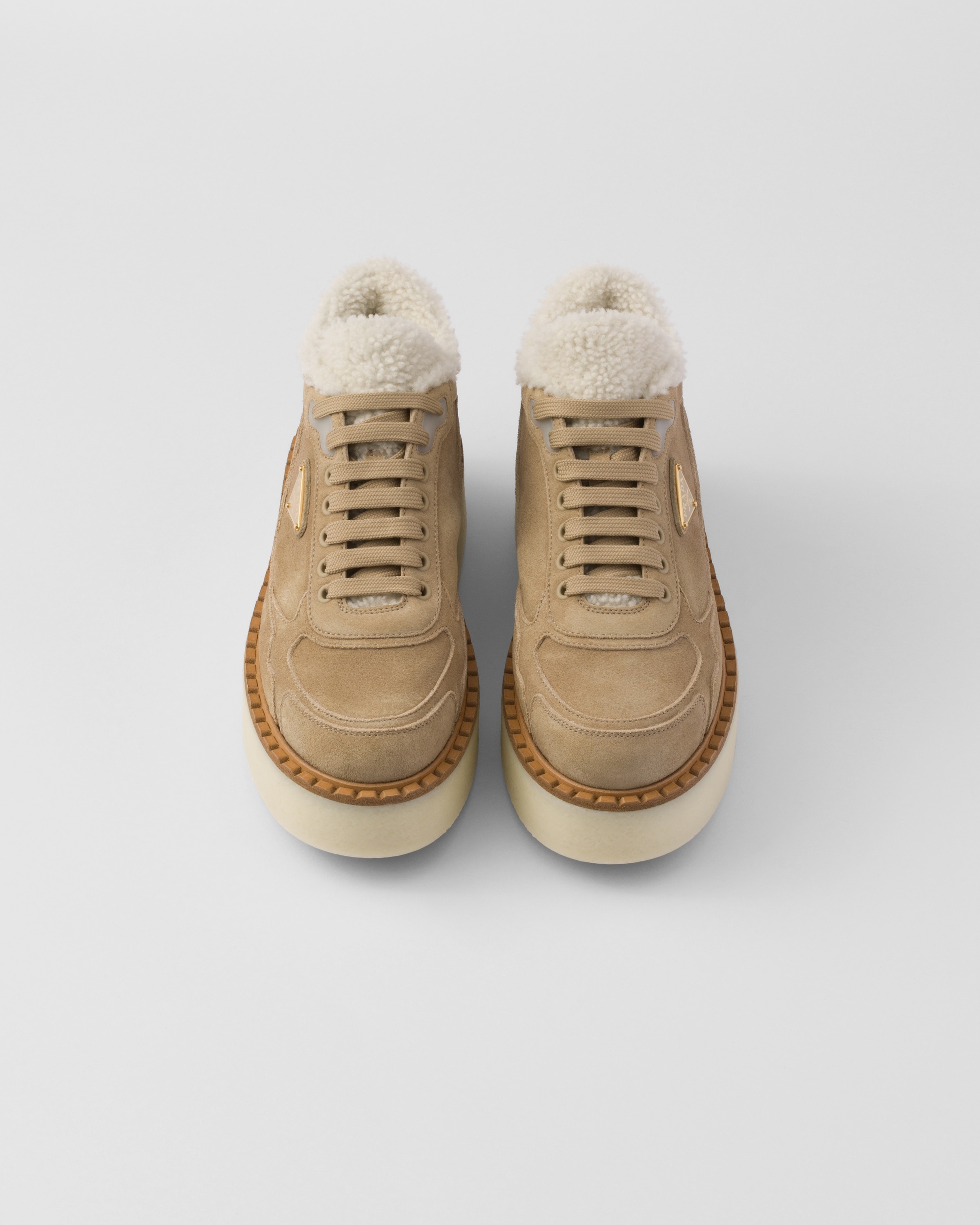 Suede mid-top sneakers - 4