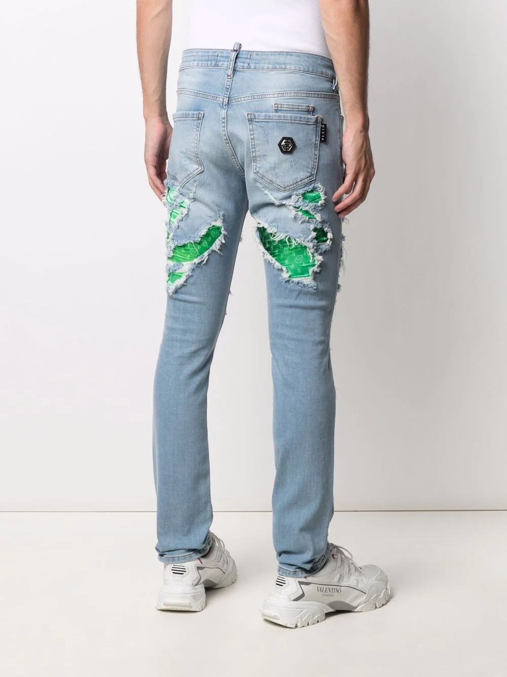 ripped-effect slim-fit jeans - 4