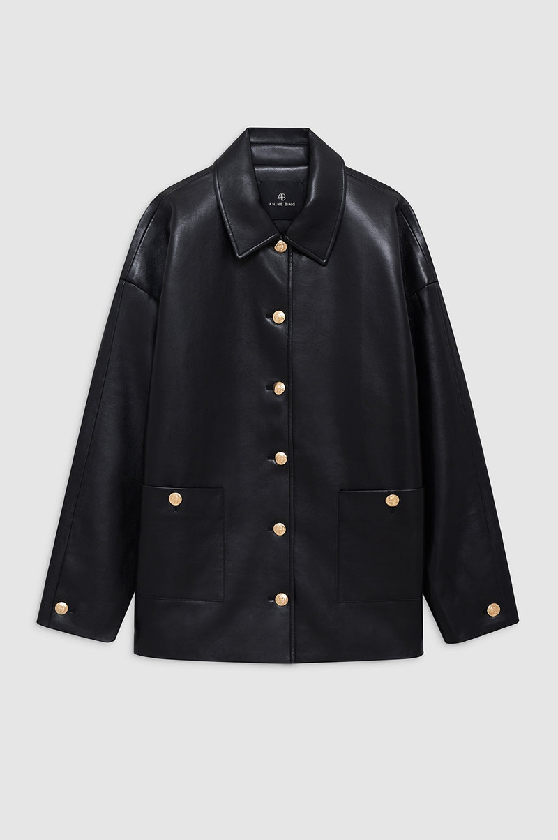 Luca Jacket - Black Recycled Leather 1