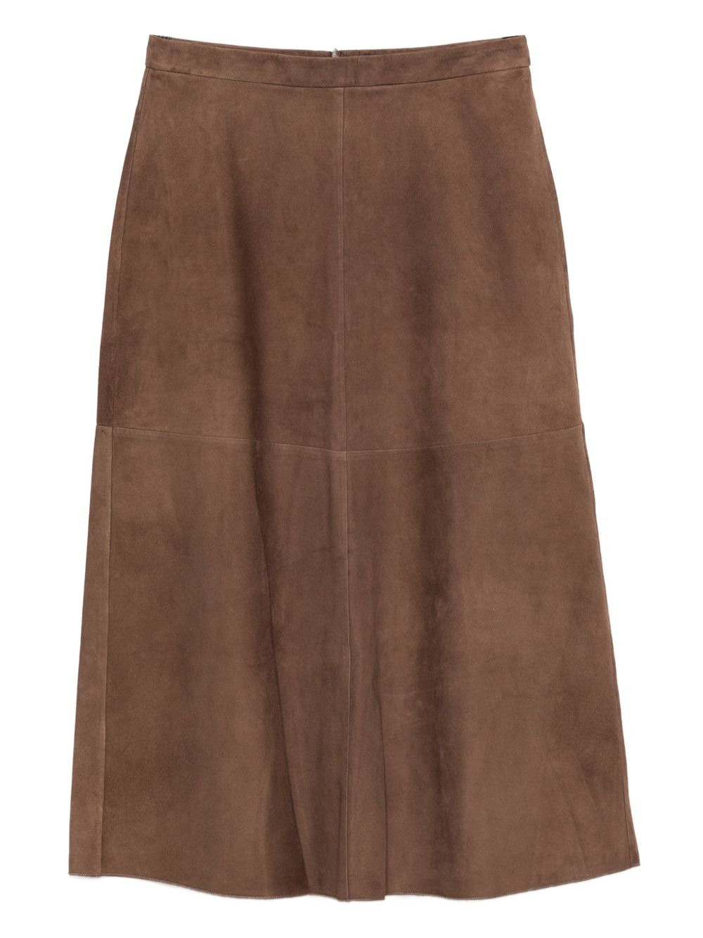 A-line suede midi skirt - 1