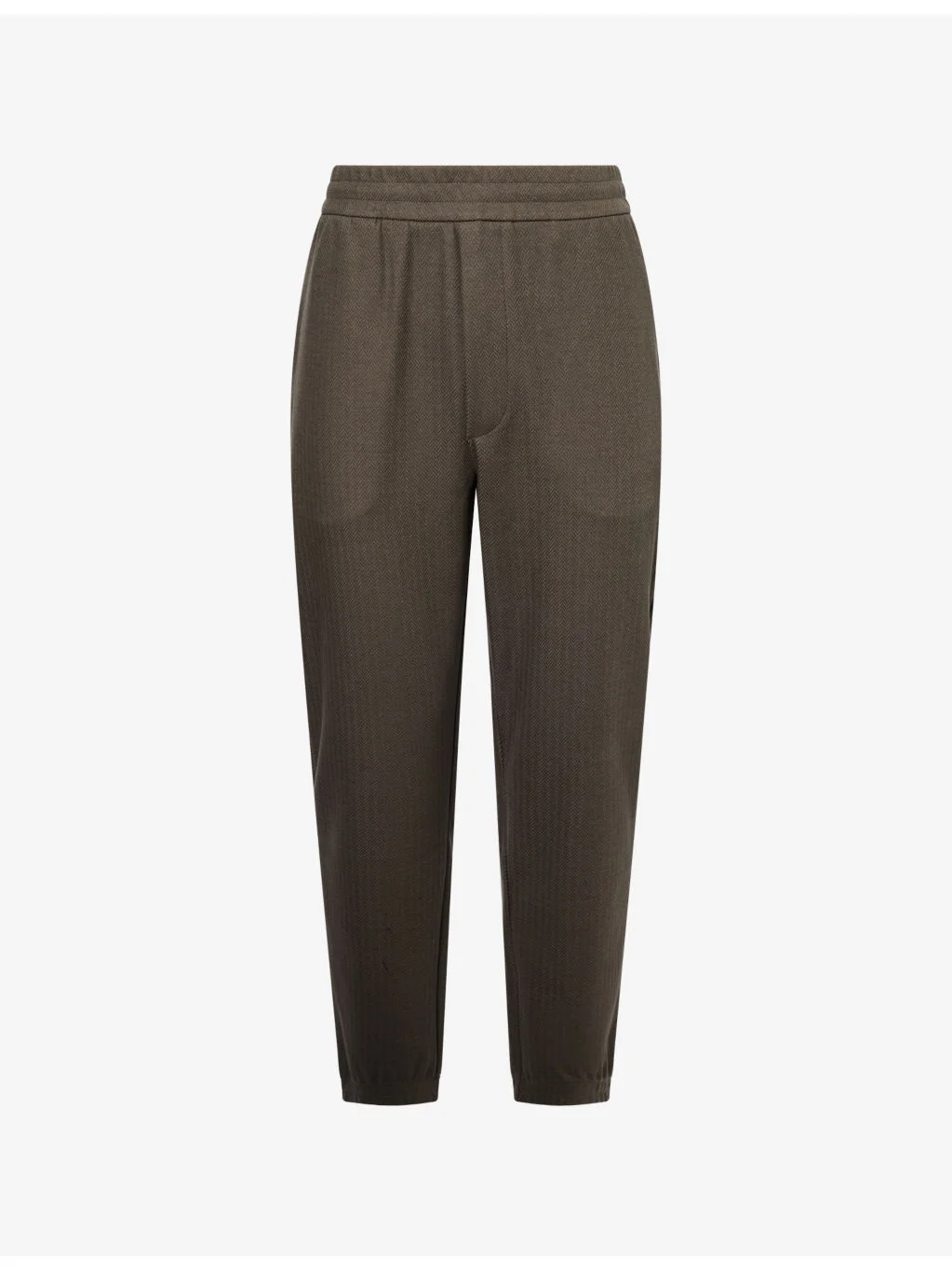 Tapered-Leg Chevron-Jacquard Jogging Bottoms - 1