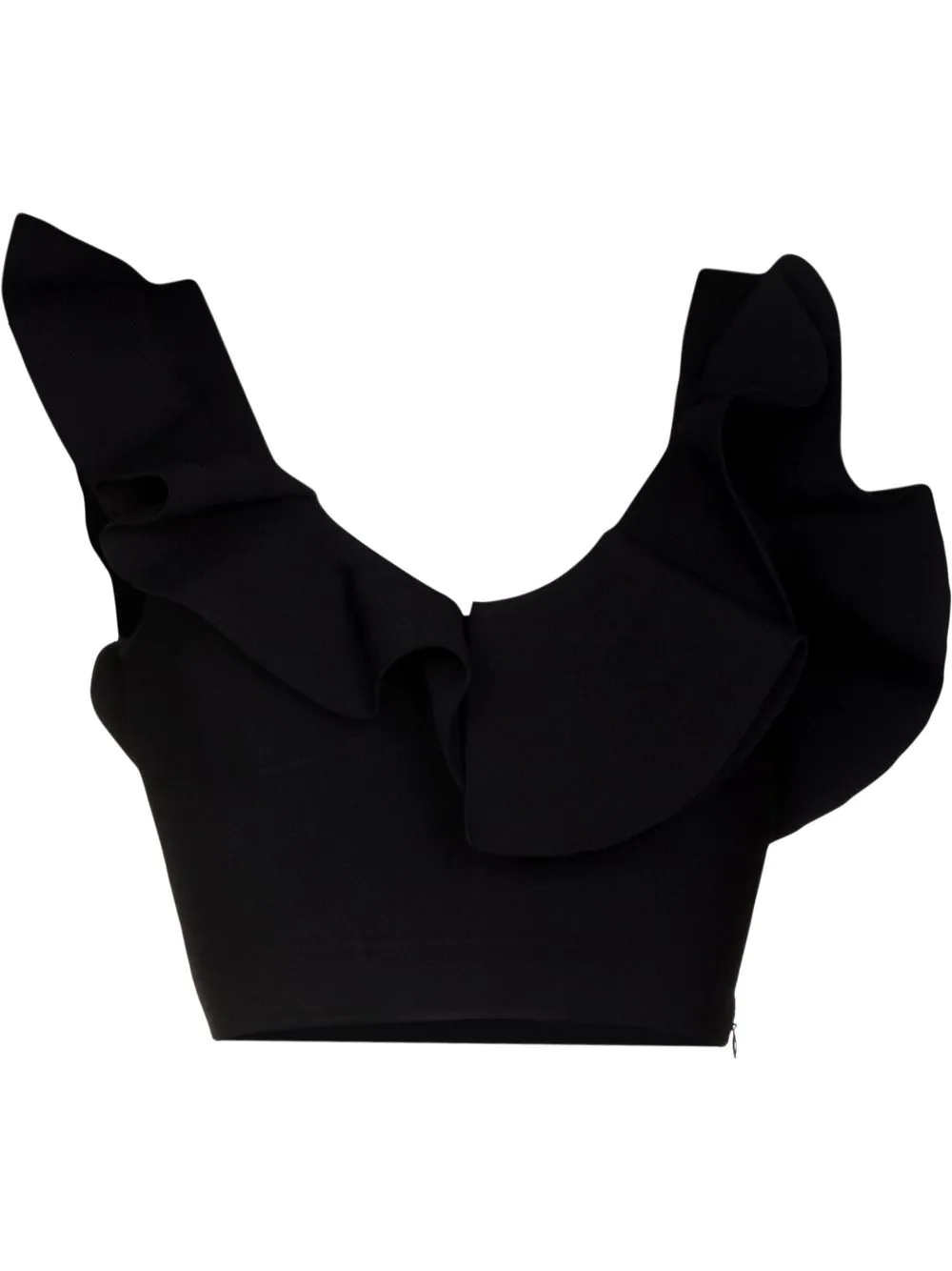 ruffle-detail sleeveless top - 1