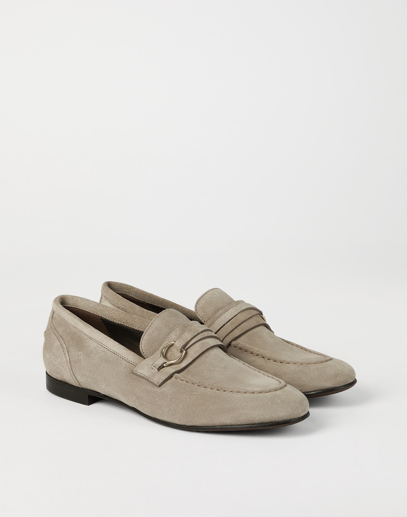 Suede loafers with bit detail 2
