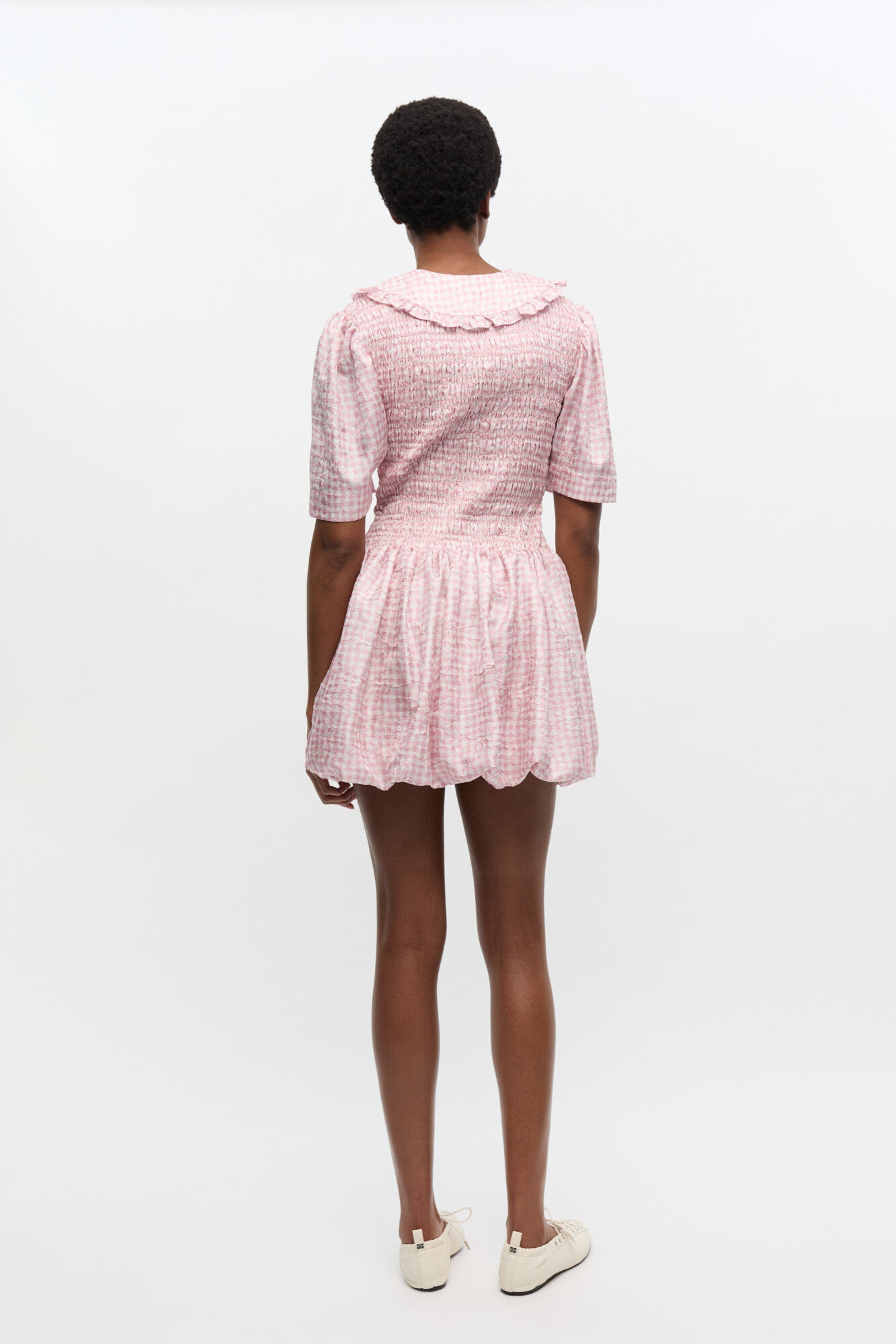 PINK CHECK DRESS - 4