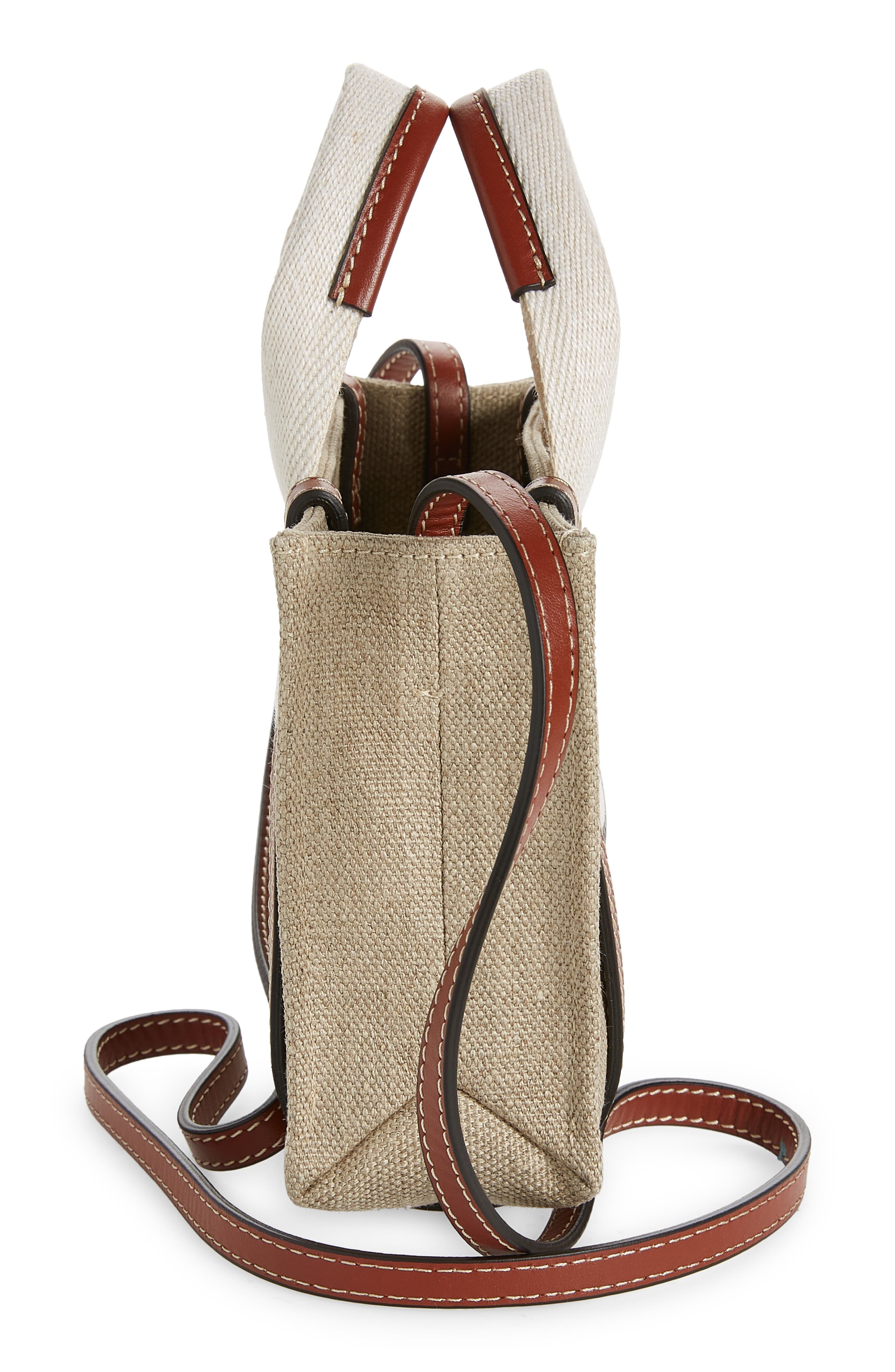 Mini Woody Logo Strap Canvas Tote - 7