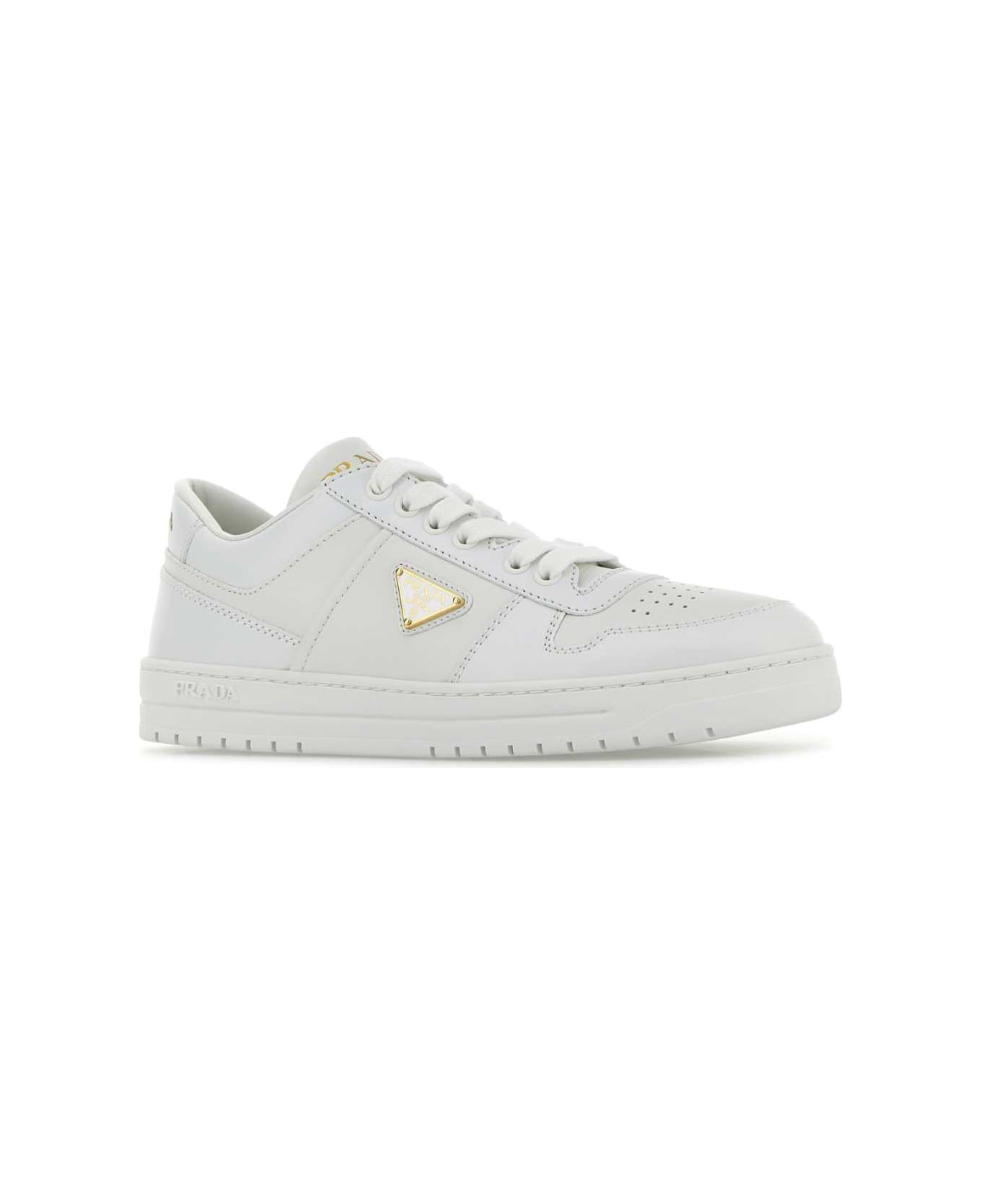 White Leather Downtown Sneakers - 2