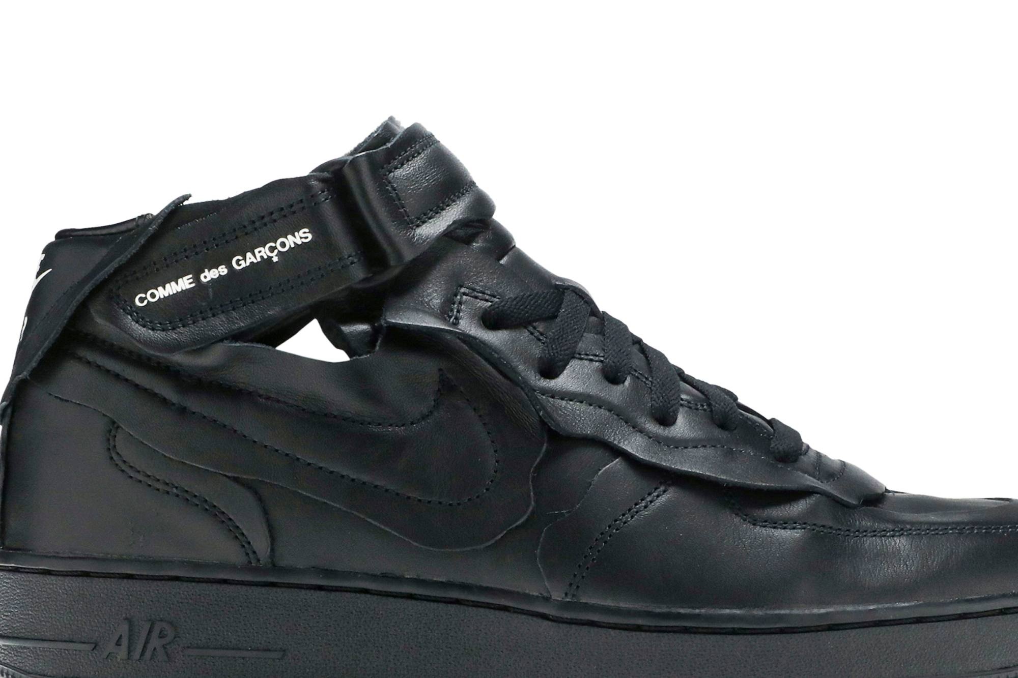 Comme des Garçons x Air Force 1 Mid 'Triple Black' - 2