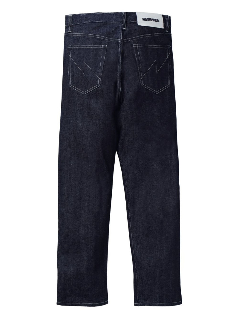 NEIGHBORHOOD logo-patch jeans outlook