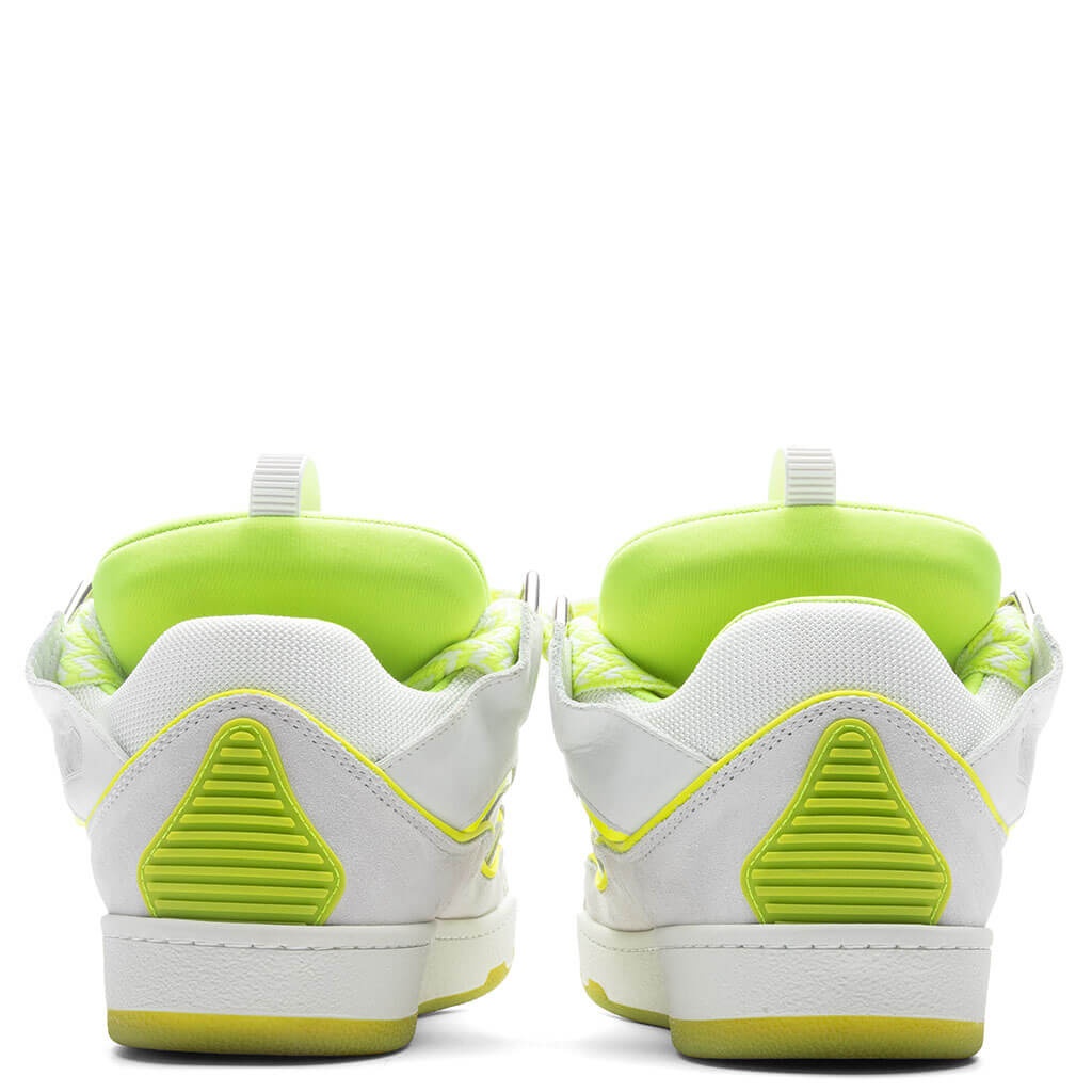 CURB SNEAKERS - WHITE/FLUO YELLOW - 4