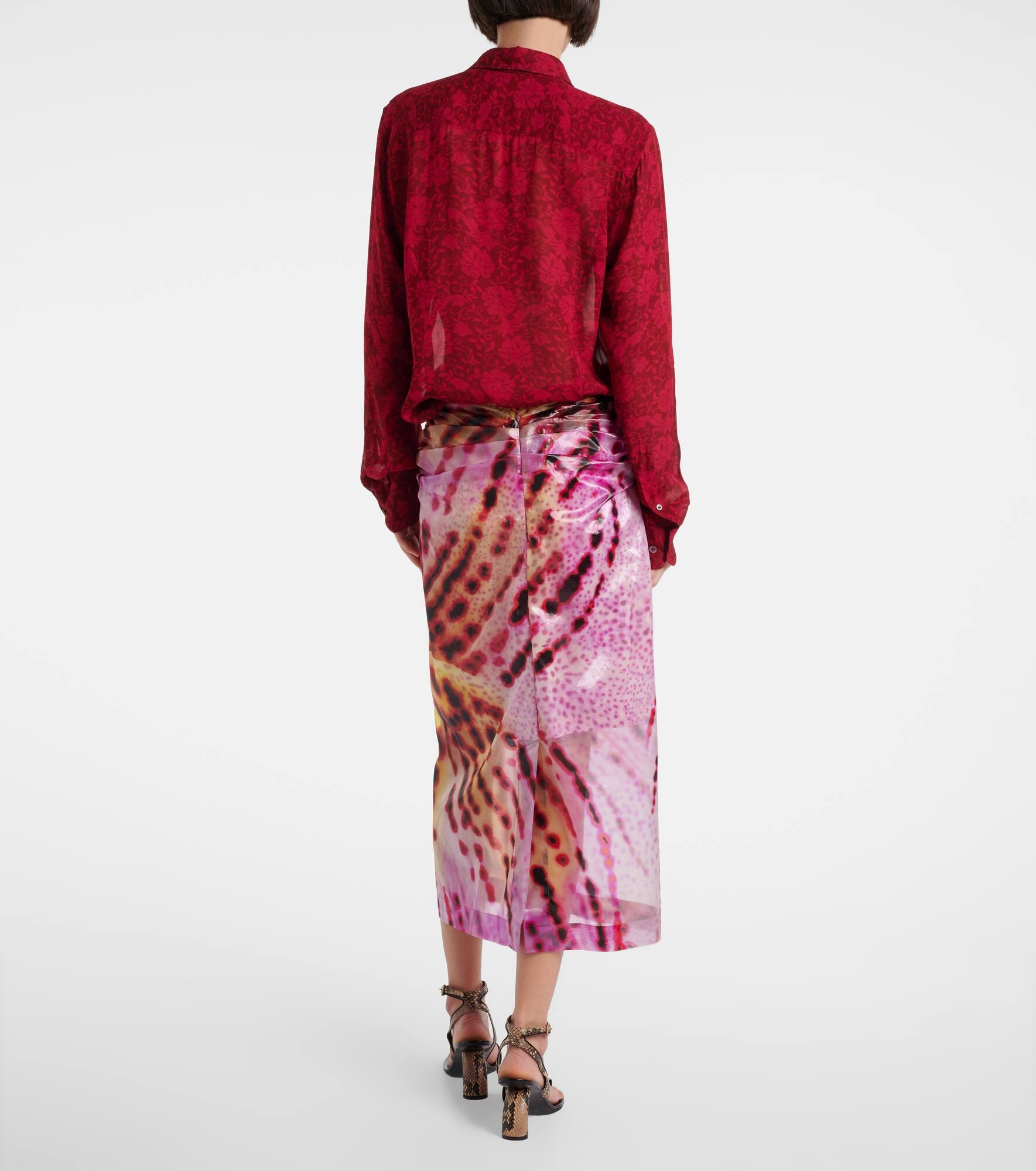 Sami printed gathered midi skirt - 3