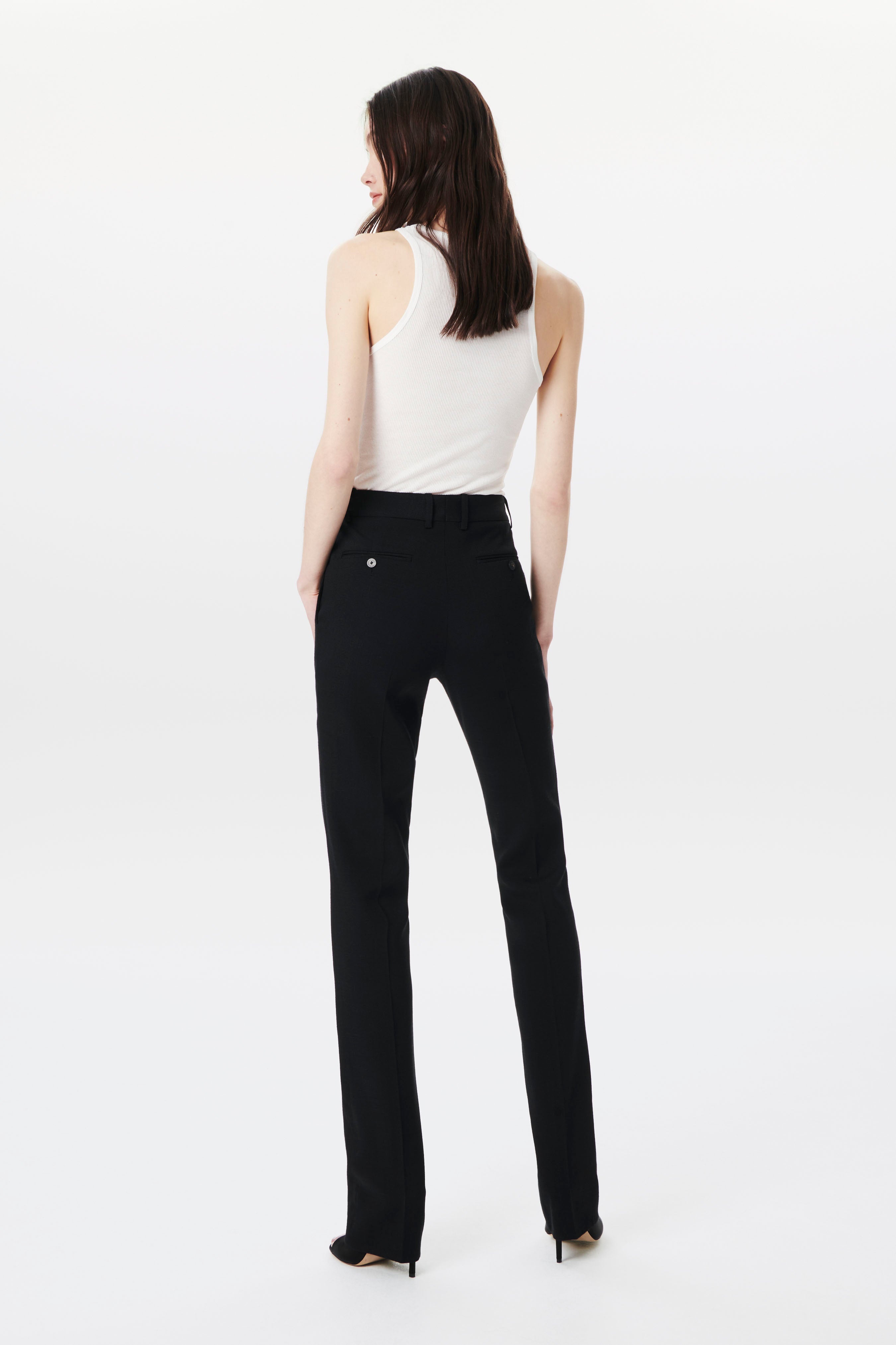 Tailored Slim-Leg Trouser in Black - 4