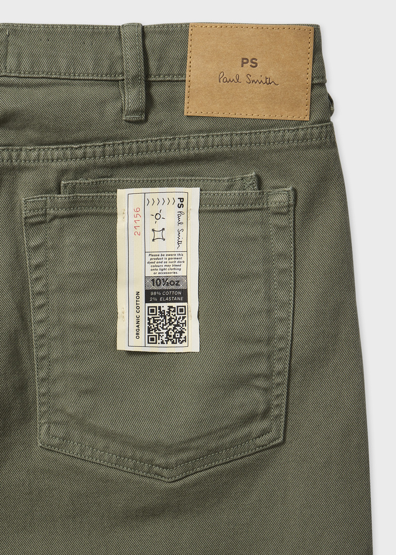 Paul Smith Relaxed Tapered-Fit Khaki Garment-Dyed Jeans outlook