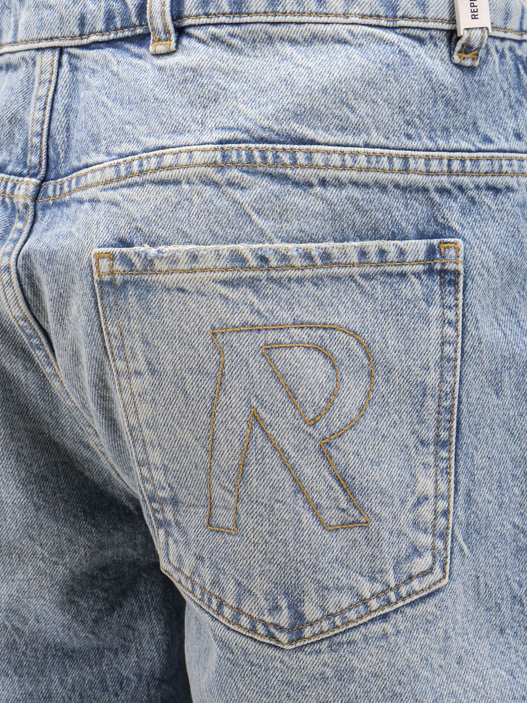 Tailored Stone-Washed Denim Bermuda Shorts - 3