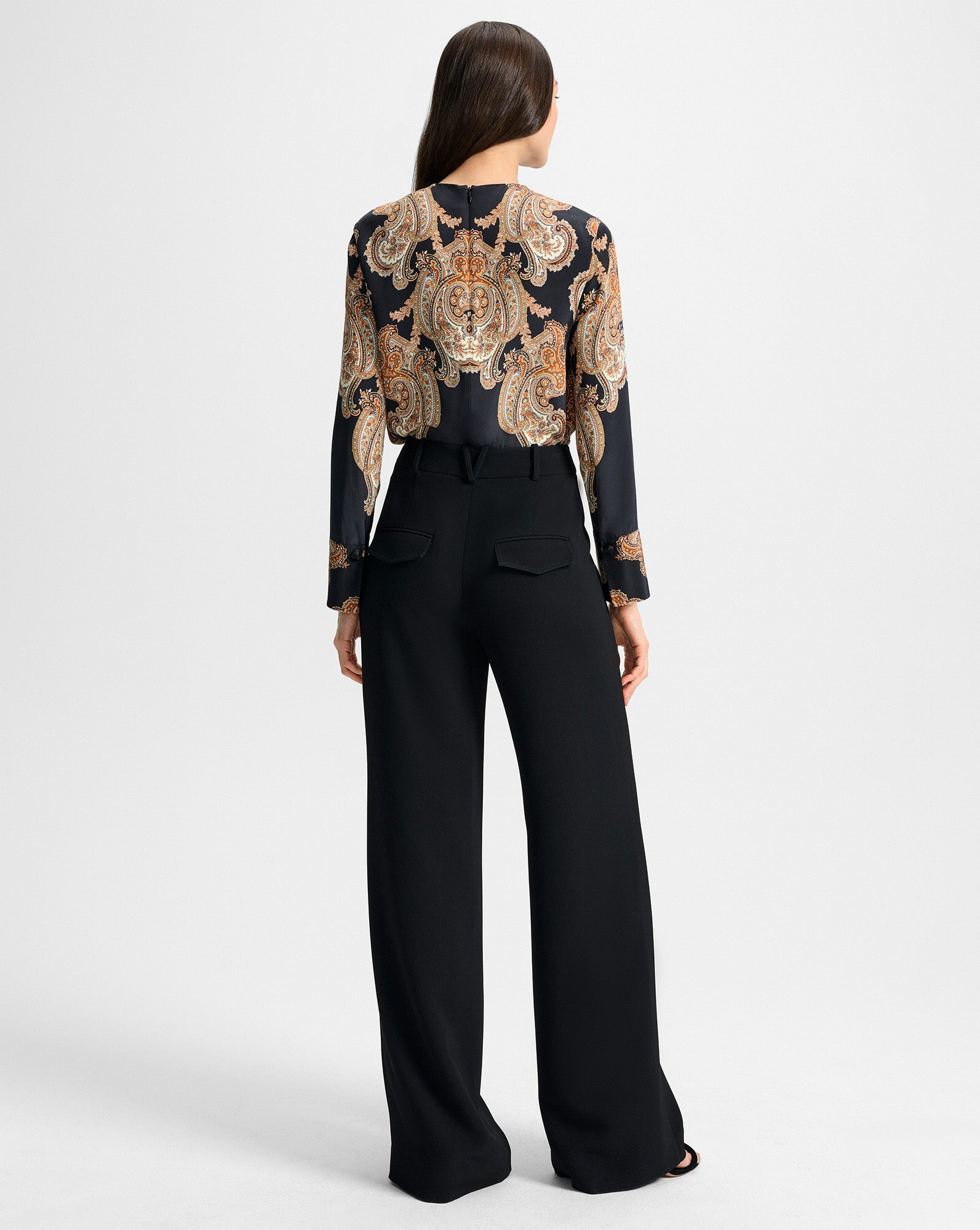 KARISSE PAISLEY SILK BLOUSE - 5