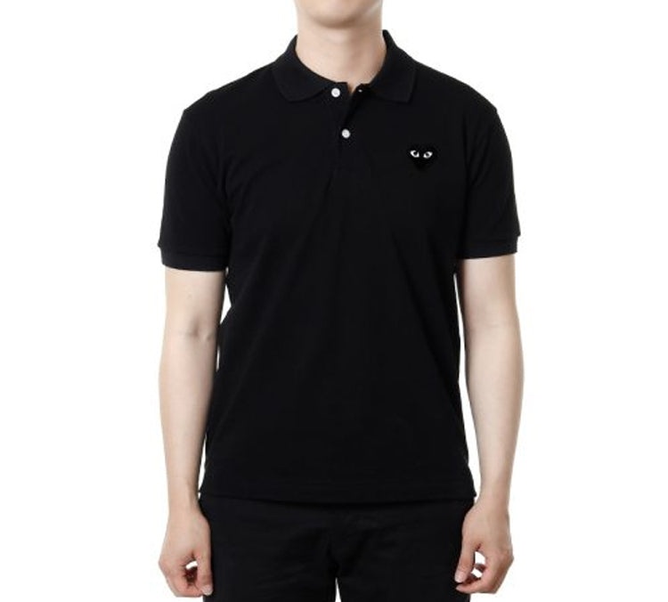 COMME des GARCONS PLAY Polo Black Emblem 'Black' AZ-T066-051-1 - 3