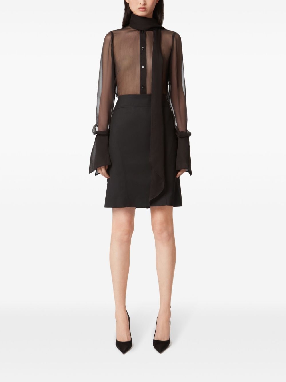 sheer silk shirt - 2
