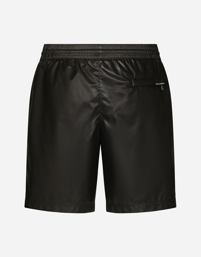 Dolce & Gabbana Mid-length swim trunks with branded band outlook