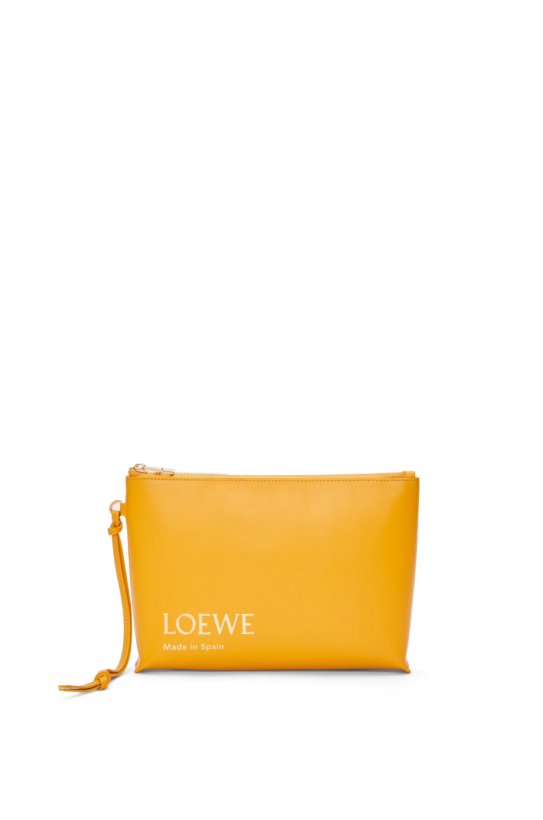 Embossed LOEWE T Pouch in shiny nappa calfskin - 1