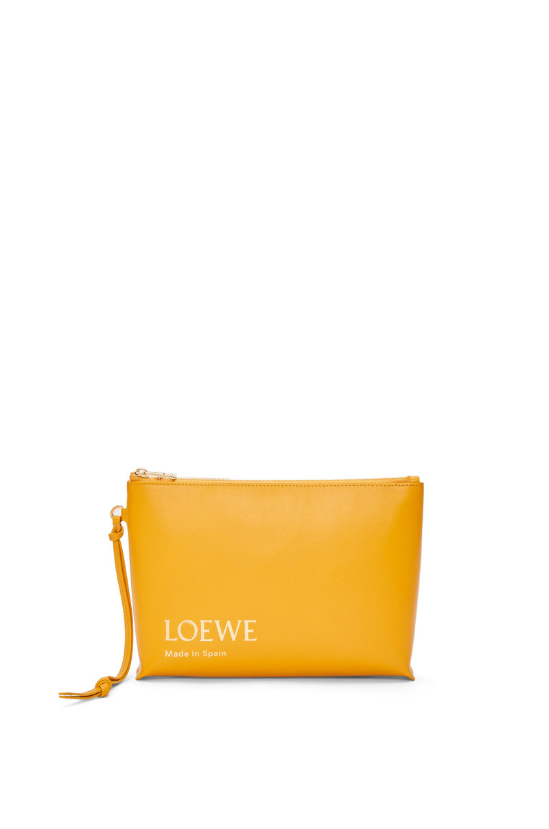 Embossed LOEWE T Pouch in shiny nappa calfskin 1