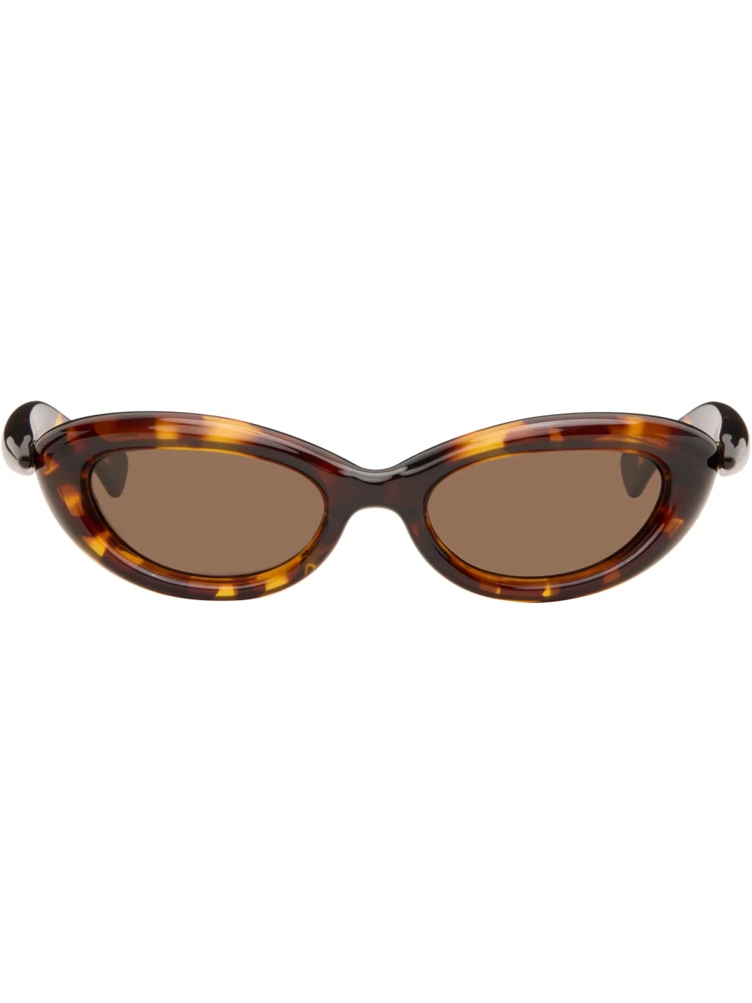Brown Sardine Oval Sunglasses - 1