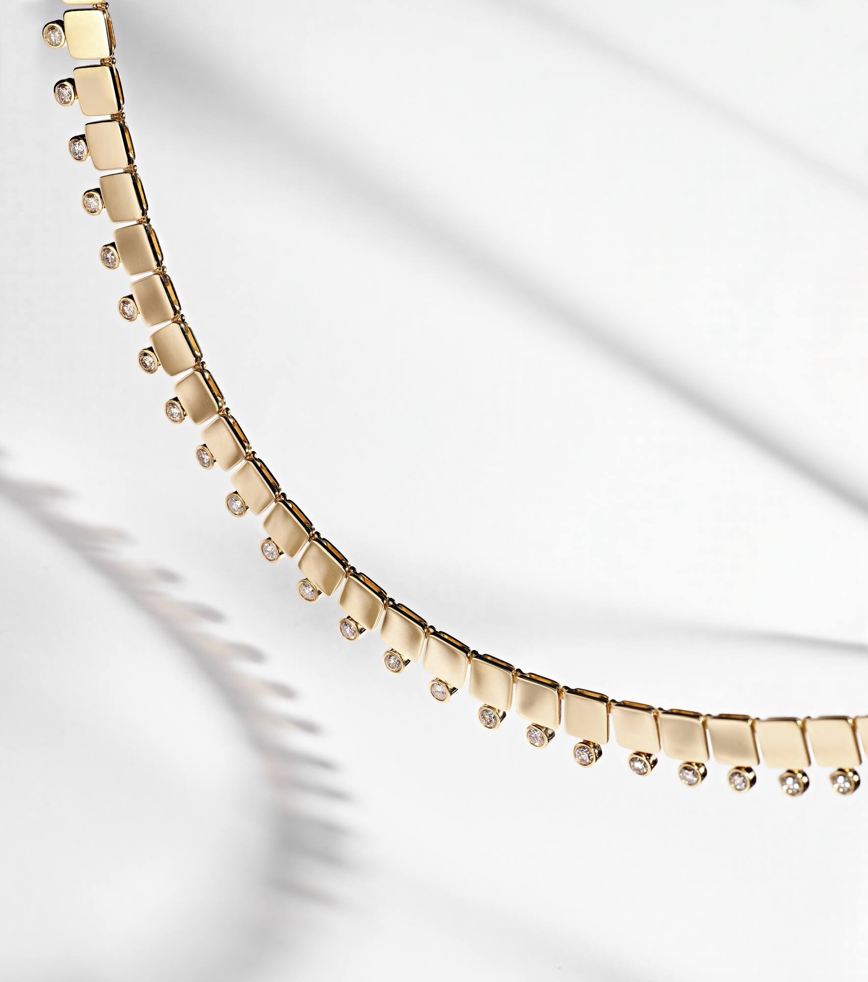 18kt gold necklace with diamonds - 5