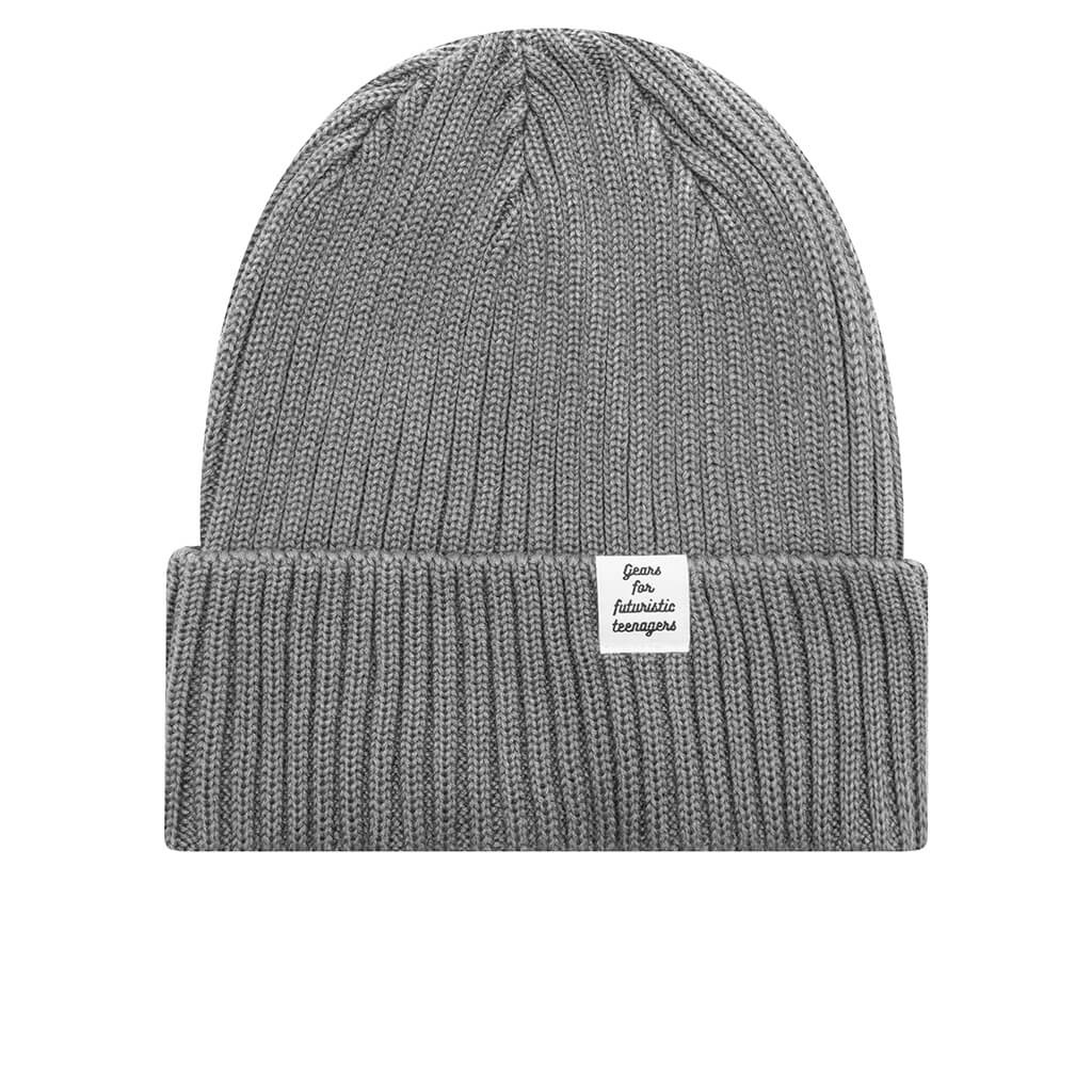 HUMAN MADE ❤️ COTTON RIB BEANIE Human Made COTTON RIB BEANIE - GREY | feature | REVERSIBLE
