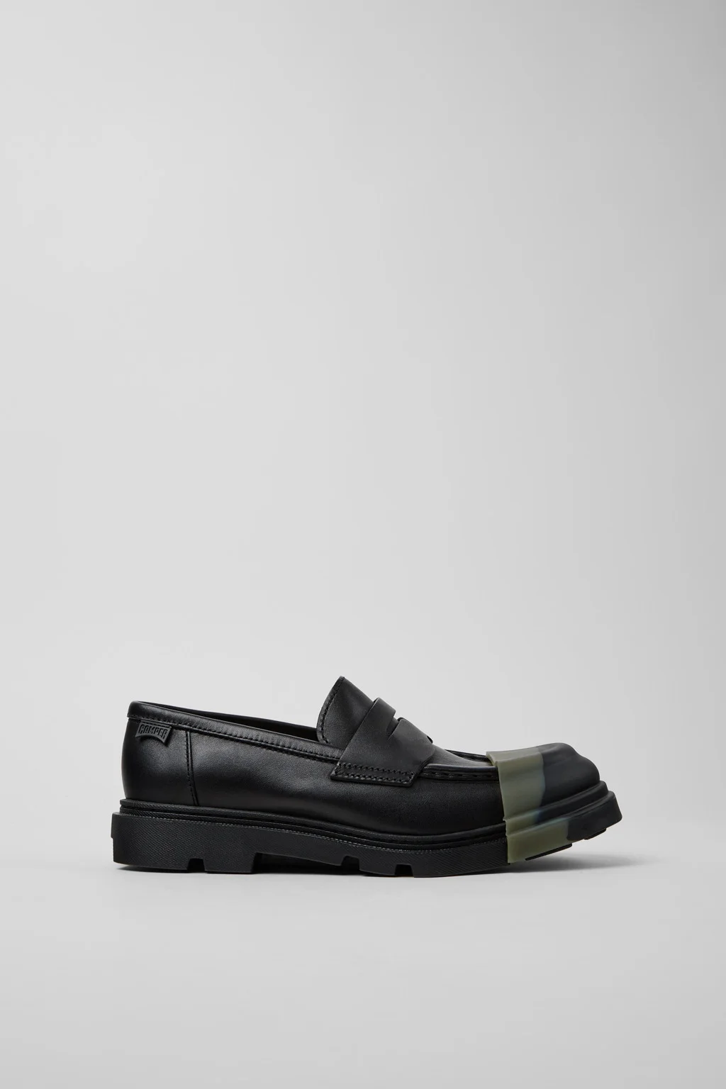 Junction Black Leather Moccasins for Women. - 1