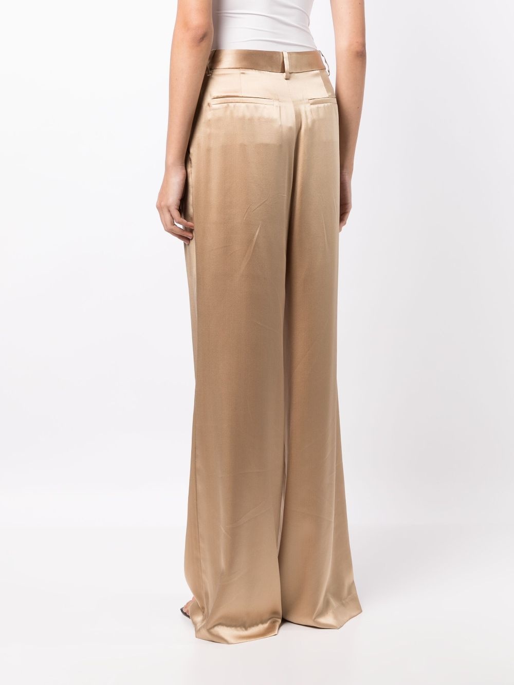 Flavie silk wide-leg trousers - 4