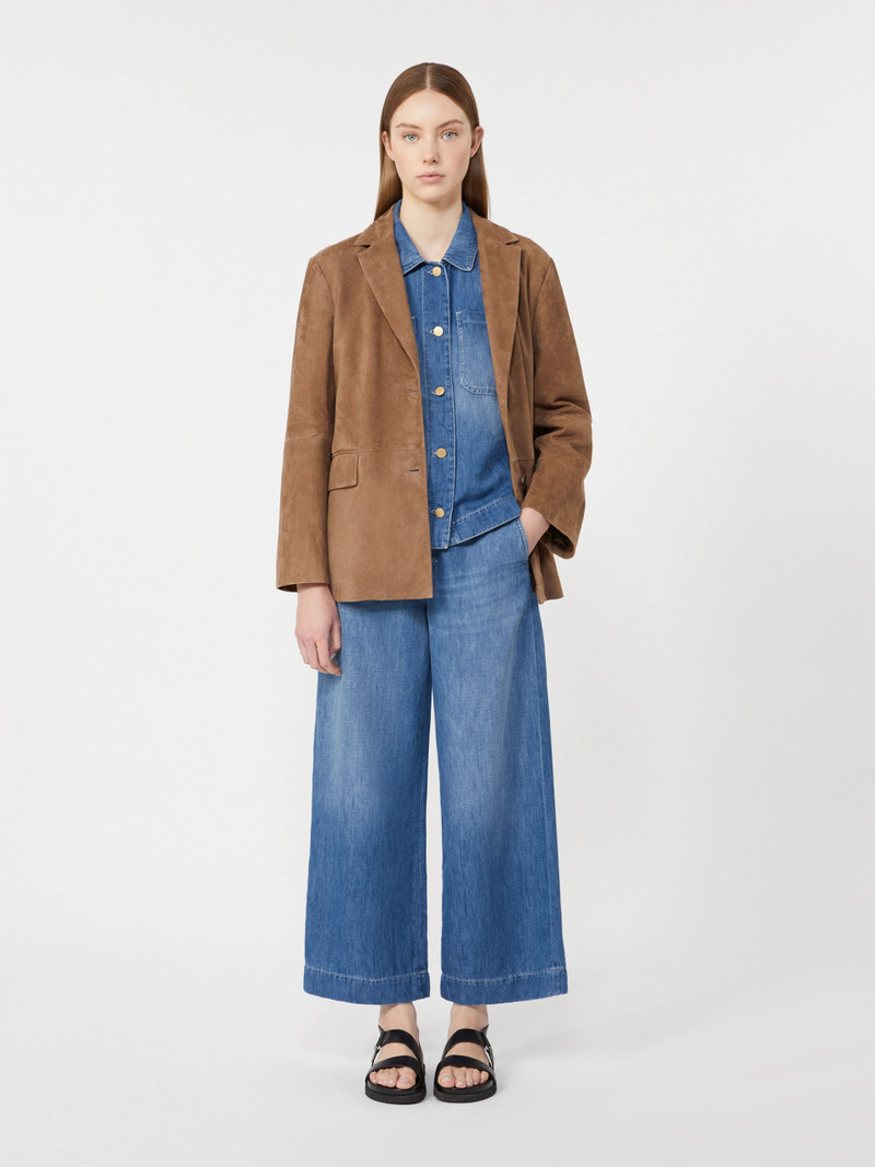 'S Max Mara GALANTE Cotton and linen denim jacket - NAVY outlook