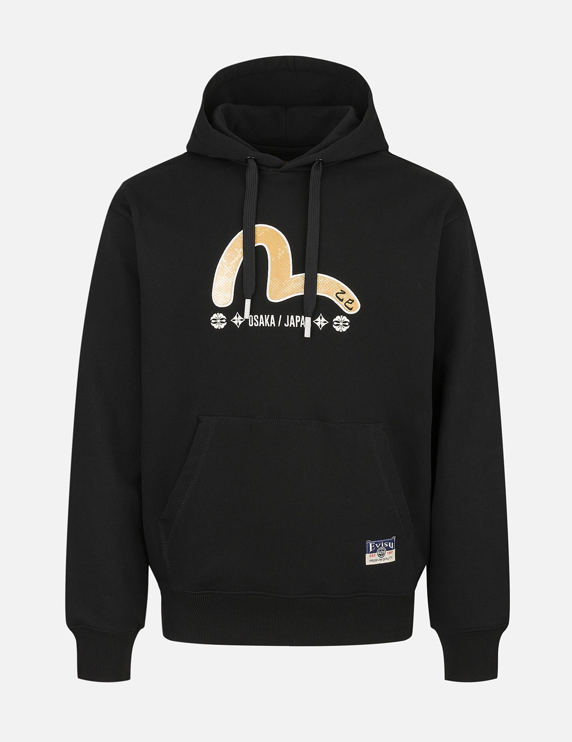 Soaring Snake and Dragon Print Relax Fit Hoodie - 2