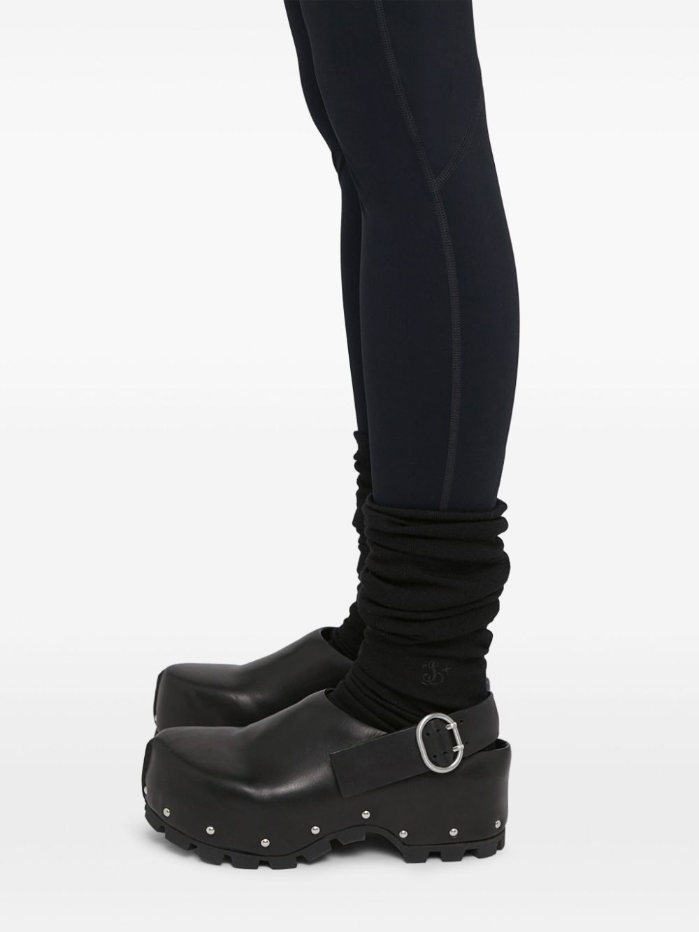 stud-embellished leather clogs - 6