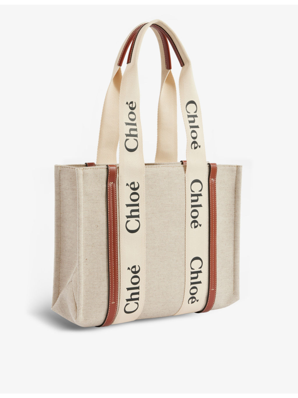 Woody medium cotton-canvas tote bag - 4