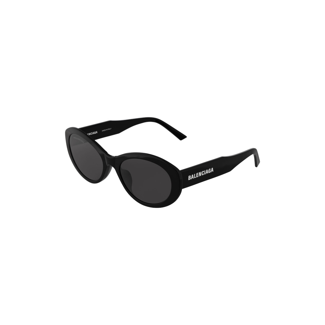 Flat Oval Sunglasses in Black - 4
