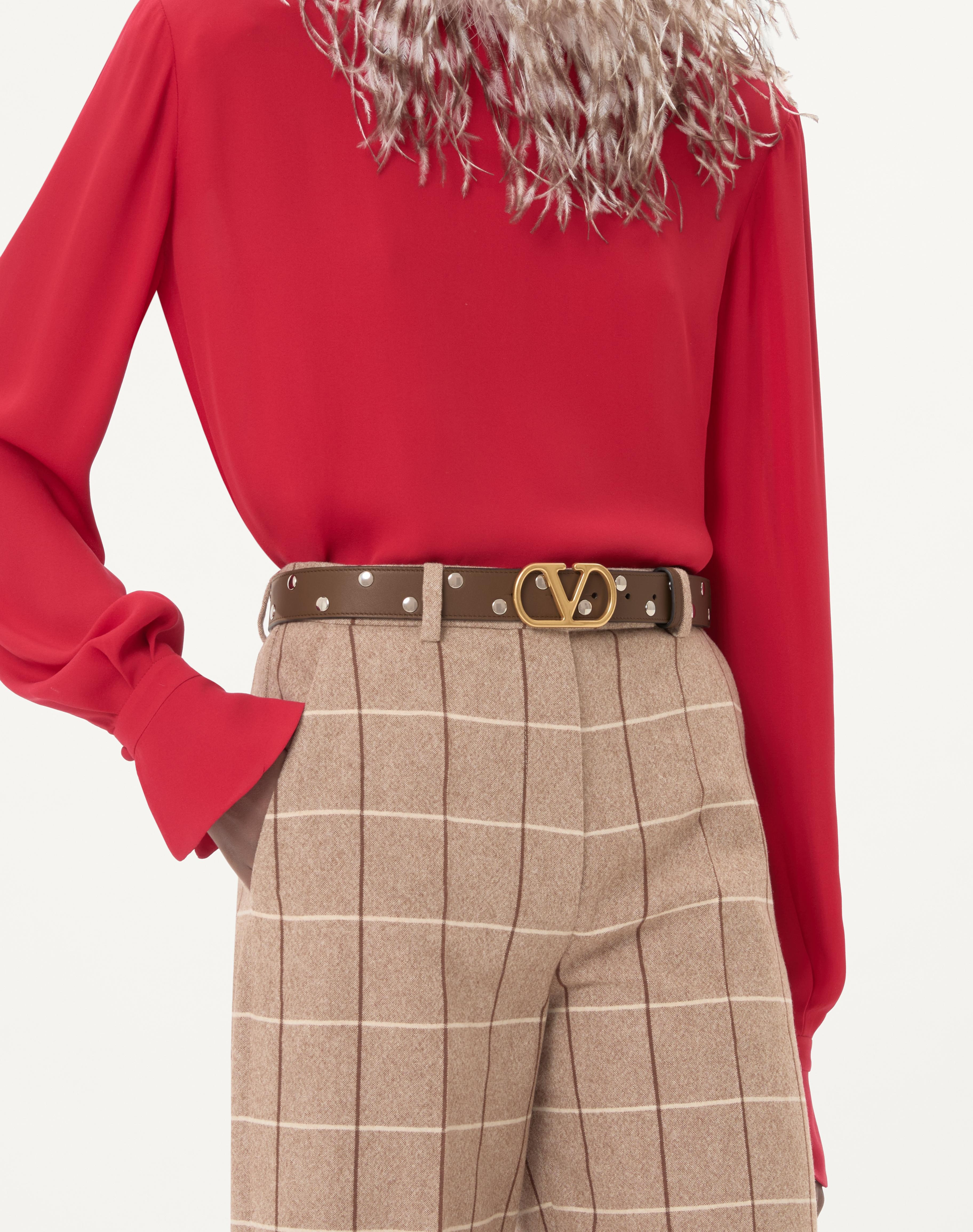 VLOGO SIGNATURE BELT IN SHINY CALFSKIN 30 MM - 2