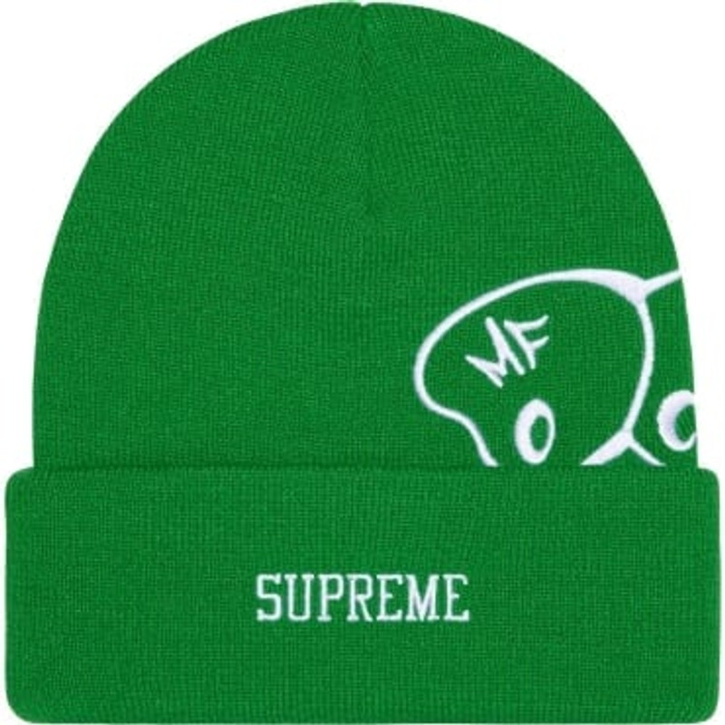 Supreme MF Doom Beanie 'Green White' SUP-FW23-2312 - 1