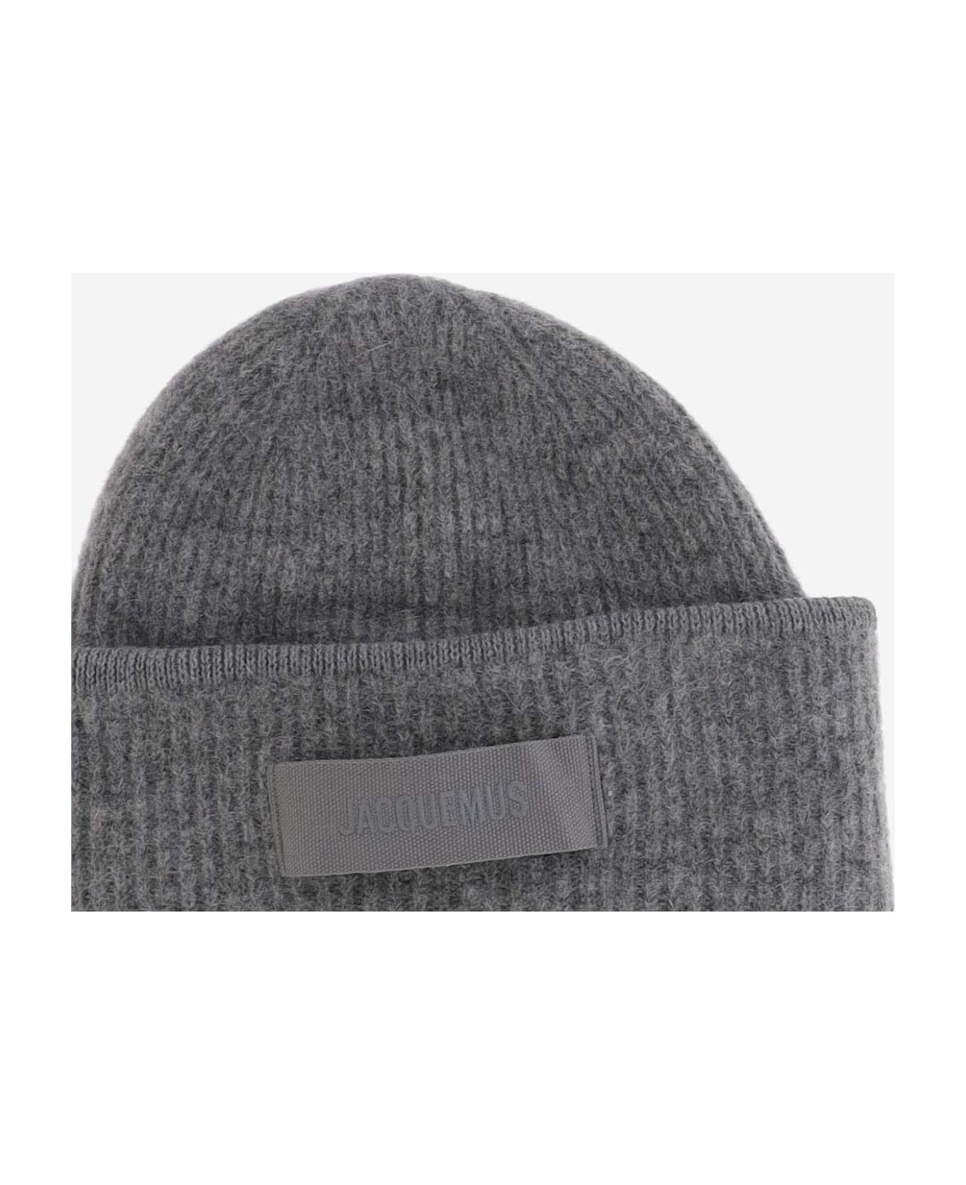 Wool Blend Beanie With Logo - 2