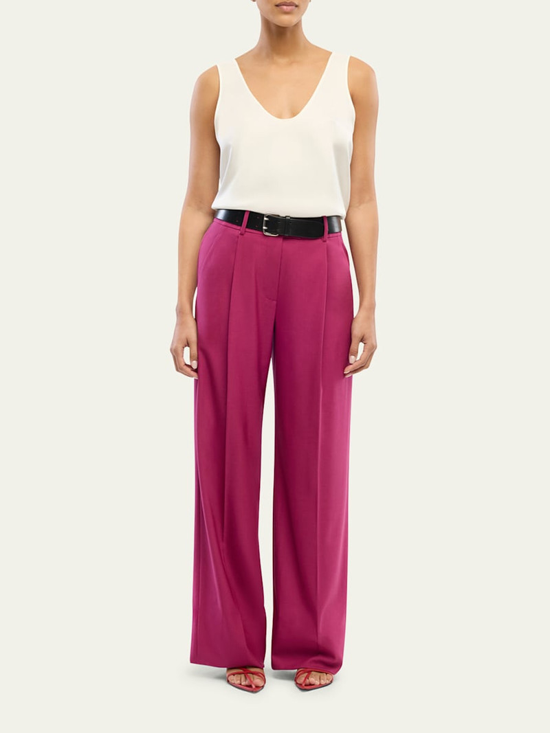 Another Tomorrow Pleated Wide-Leg Wool Pants outlook