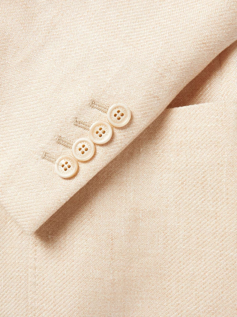 Linen, Wool and Silk-Blend Twill Blazer 5