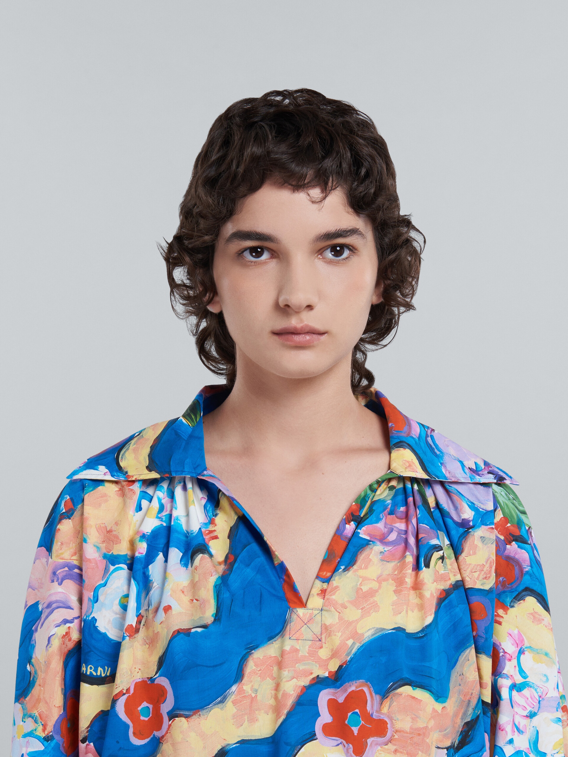 PRINTED POPLIN DRESS - 4