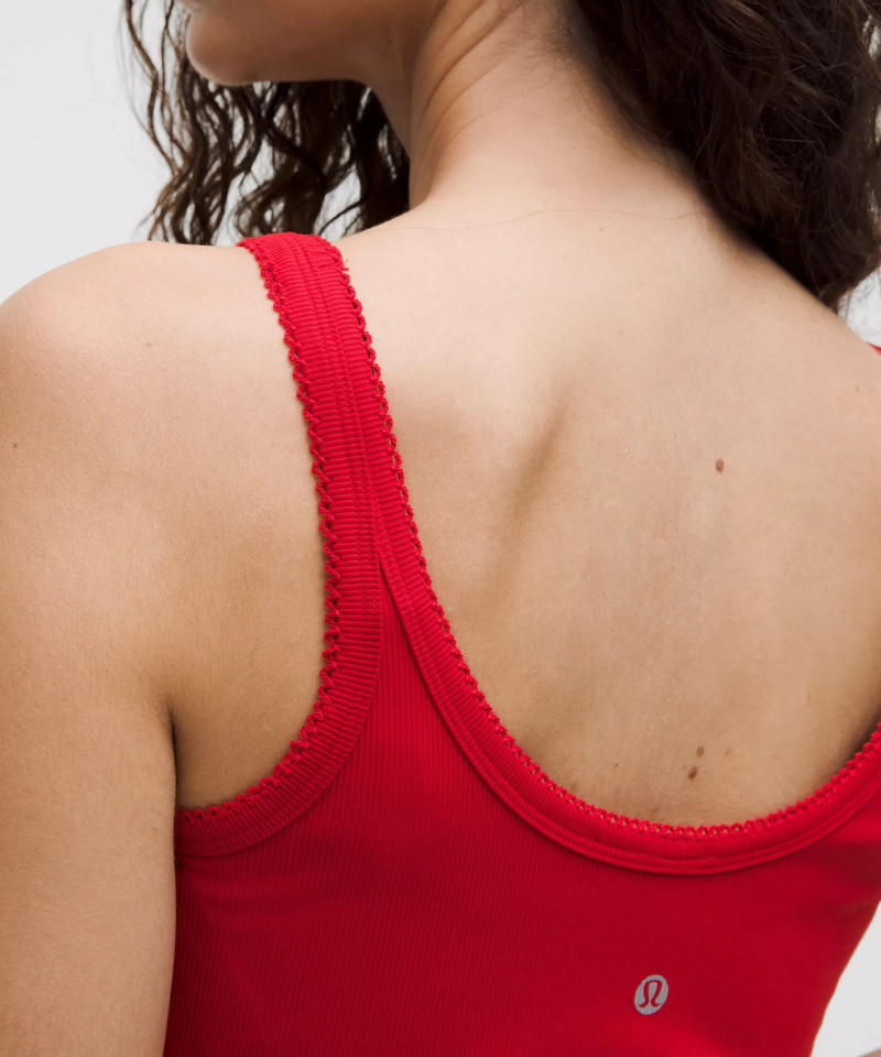 Nulu Ribbed Cropped Tank Top *Heart 5