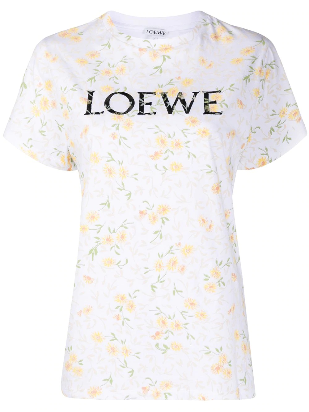 floral logo print T-shirt - 1