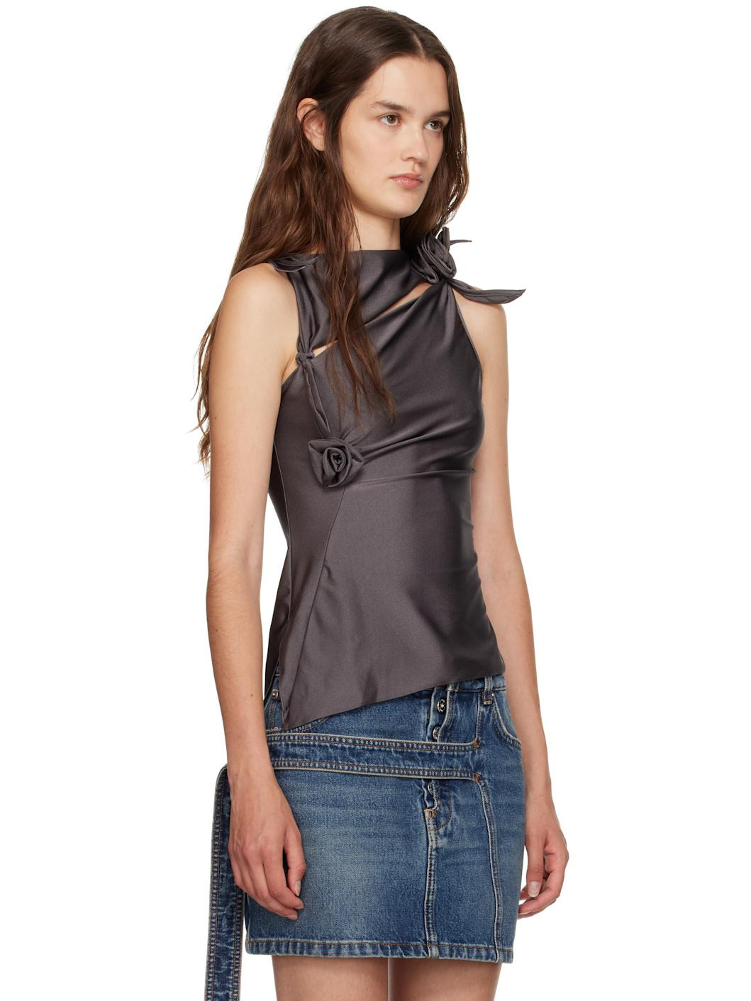 Gray Flower Top - 2