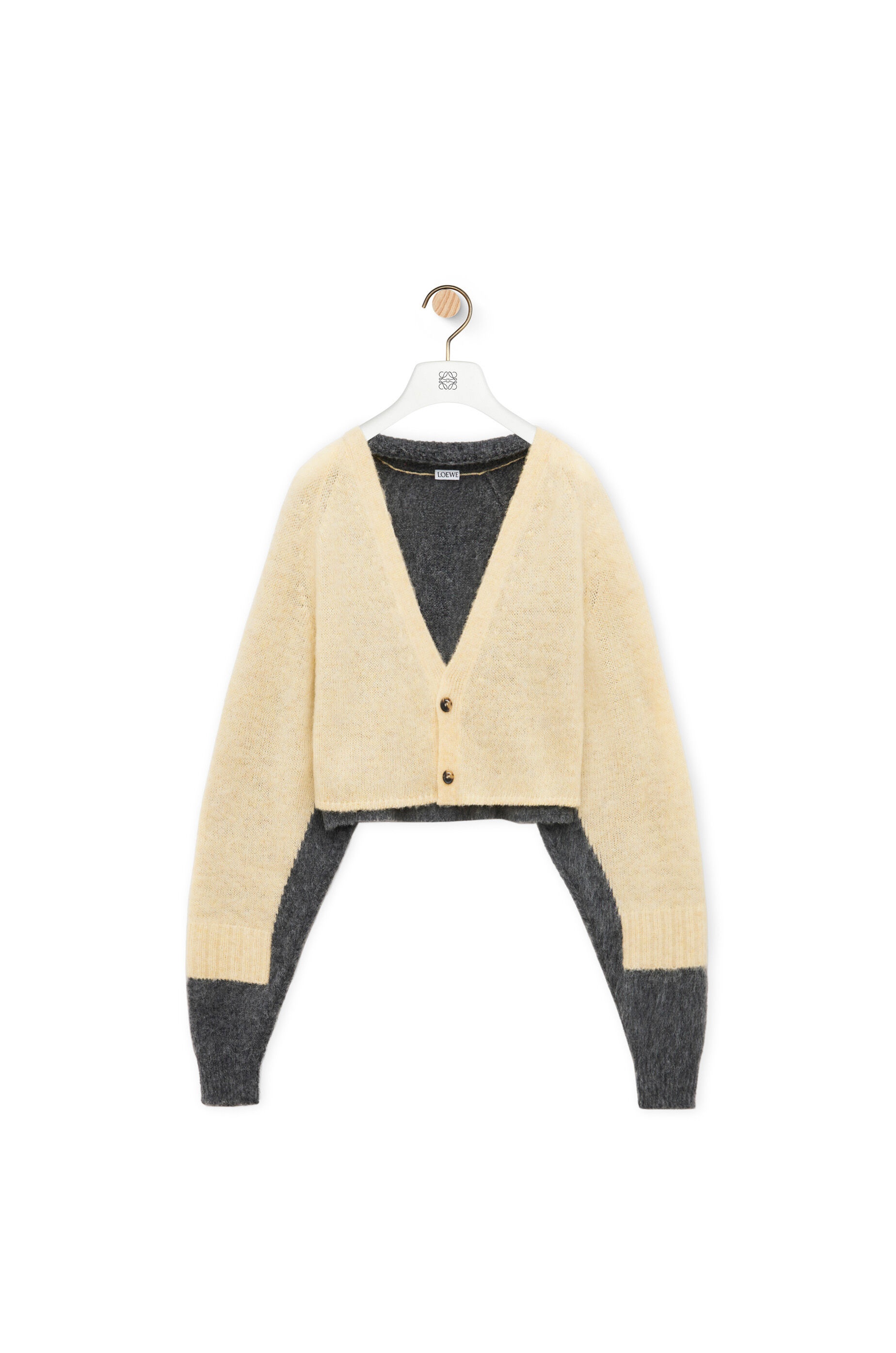 Cropped cardigan in wool - 1
