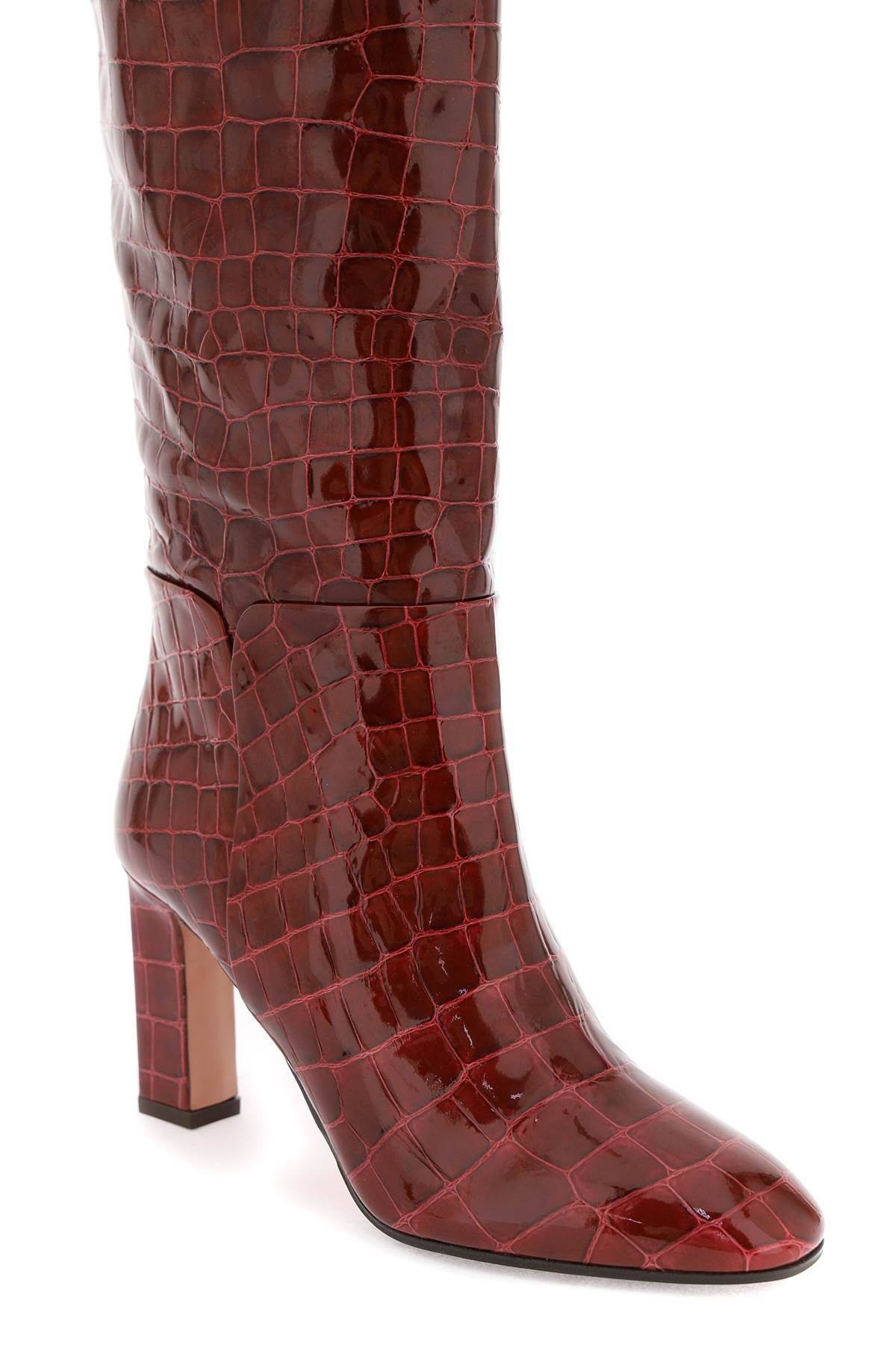SELLIER BOOTS IN CROC-EMBOSSED LEATHER - 4
