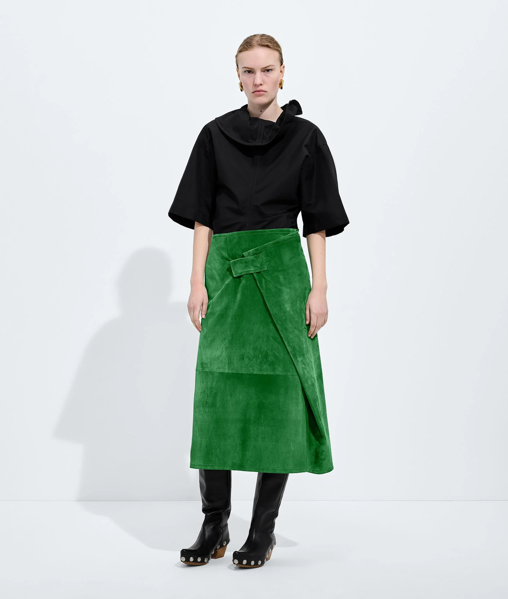 Suede Leather Skirt - 1
